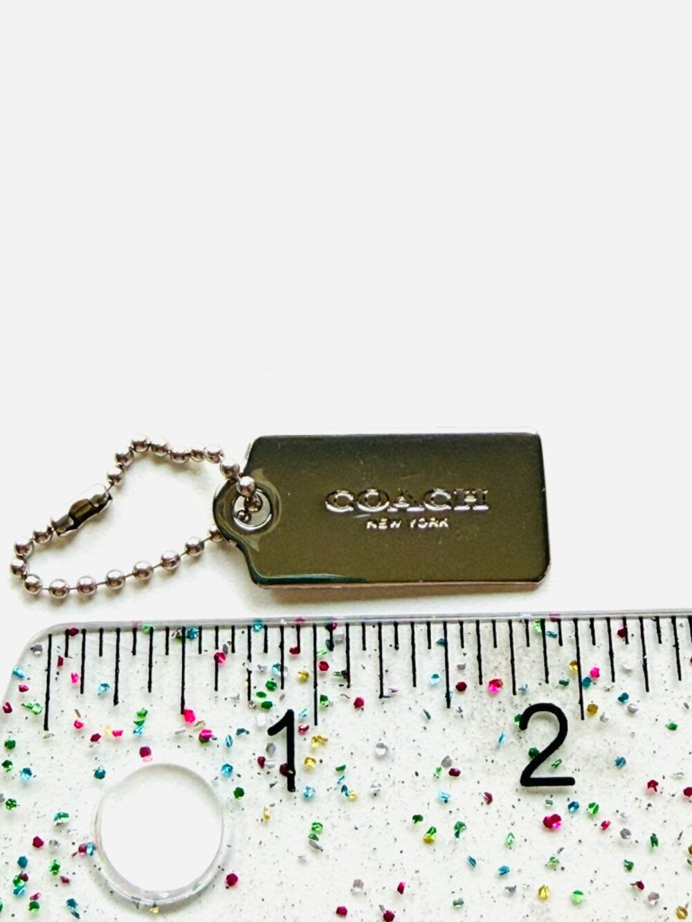 3913 COACH METAL TAG SILVER DESIGNER BAG TAG CHARM - Picture 4 of 5